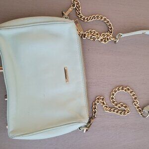 Rebecca Minkoff mint and gold handbag